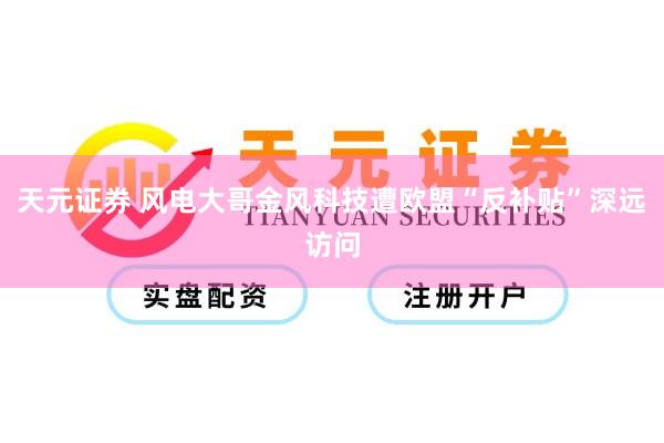 天元证券 风电大哥金风科技遭欧盟“反补贴”深远访问